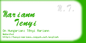 mariann tenyi business card
